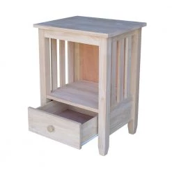 Unfinished Storage End Table by International Concepts -International Concepts Sales unfinished wood international concepts end side tables bj6td 1f 1000