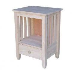 Unfinished Storage End Table by International Concepts -International Concepts Sales unfinished wood international concepts end side tables bj6td 31 1000