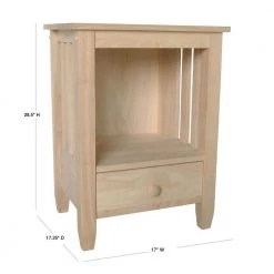 Unfinished Storage End Table by International Concepts -International Concepts Sales unfinished wood international concepts end side tables bj6td 40 1000