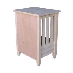 Unfinished Storage End Table by International Concepts -International Concepts Sales unfinished wood international concepts end side tables bj6td 66 1000