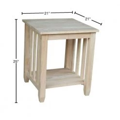 Unfinished End Table by International Concepts -International Concepts Sales unfinished wood international concepts end side tables bj6te 40 1000