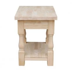 Tuscan Unfinished End Table by International Concepts -International Concepts Sales unfinished wood international concepts end side tables ot 17e 1f 1000