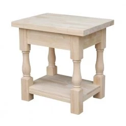 Tuscan Unfinished End Table by International Concepts -International Concepts Sales unfinished wood international concepts end side tables ot 17e 31 1000