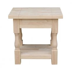 Tuscan Unfinished End Table by International Concepts