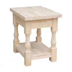 Tuscan Unfinished End Table by International Concepts -International Concepts Sales unfinished wood international concepts end side tables ot 17e 66 1000