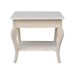Cambria Unfinished End Table by International Concepts -International Concepts Sales unfinished wood international concepts end side tables ot 18e 44 1000