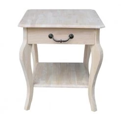 Cambria Unfinished End Table by International Concepts