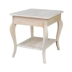 Cambria Unfinished End Table by International Concepts -International Concepts Sales unfinished wood international concepts end side tables ot 18e 66 1000