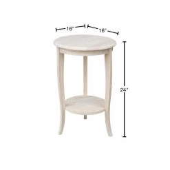 Cambria Unfinished End Table by International Concepts -International Concepts Sales unfinished wood international concepts end side tables ot 18r 16 40 1000