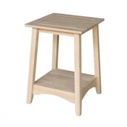 Unfinished End Table by International Concepts -International Concepts Sales unfinished wood international concepts end side tables ot 4te 66 1000