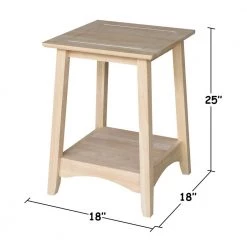Unfinished End Table by International Concepts -International Concepts Sales unfinished wood international concepts end side tables ot 4te c3 1000