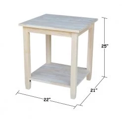 Solano Unfinished End Table by International Concepts -International Concepts Sales unfinished wood international concepts end side tables ot 6e c3 1000