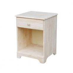 1-Drawer Unfinished Wood Nightstand by International Concepts -International Concepts Sales unfinished wood international concepts nightstands bd 5001 1f 1000