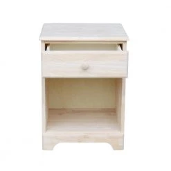 1-Drawer Unfinished Wood Nightstand by International Concepts -International Concepts Sales unfinished wood international concepts nightstands bd 5001 44 1000