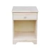 1-Drawer Unfinished Wood Nightstand by International Concepts