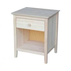 Brooklyn 1-Drawer Unfinished Wood Nightstand by International Concepts -International Concepts Sales unfinished wood international concepts nightstands bd 8001 31 1000