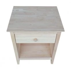 Brooklyn 1-Drawer Unfinished Wood Nightstand by International Concepts -International Concepts Sales unfinished wood international concepts nightstands bd 8001 76 1000
