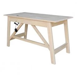 Serendipity 54 in Rectangular Unfinished Wood 1-drawer Writing Desk by International Concepts -International Concepts Sales unfinished wood international concepts writing desks of 69 66 1000