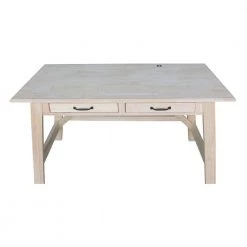 Serendipity 54 in Rectangular Unfinished Wood 1-drawer Writing Desk by International Concepts -International Concepts Sales unfinished wood international concepts writing desks of 69 a0 1000