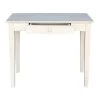 36 in. Rectangular Unfinished 1 Drawer Writing Desk with Solid Wood Material by International Concepts