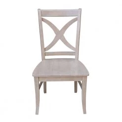 Salerno Weathered Taupe Gray Wood Dining Chair (Set of 2) by International Concepts