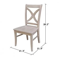 Salerno Weathered Taupe Gray Wood Dining Chair (Set of 2) by International Concepts -International Concepts Sales weathered gray international concepts dining chairs c09 14p 76 1000
