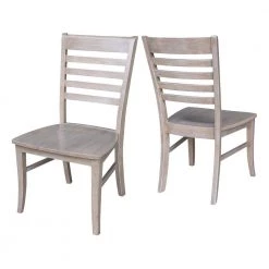 Milan Weathered Taupe Gray Wood Dining Chair (Set of 2) by International Concepts -International Concepts Sales weathered gray international concepts dining chairs c09 310p 1f 1000