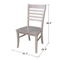 Milan Weathered Taupe Gray Wood Dining Chair (Set of 2) by International Concepts -International Concepts Sales weathered gray international concepts dining chairs c09 310p c3 1000