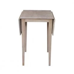 Weathered Taupe Gray Small Drop-Leaf Dining Table by International Concepts -International Concepts Sales weathered gray international concepts kitchen dining tables t09 2236d 1f 1000