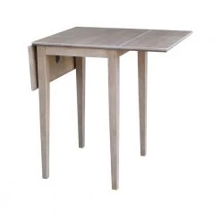 Weathered Taupe Gray Small Drop-Leaf Dining Table by International Concepts -International Concepts Sales weathered gray international concepts kitchen dining tables t09 2236d 44 1000