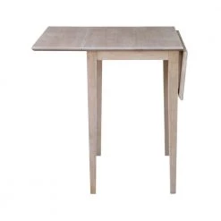 Weathered Taupe Gray Small Drop-Leaf Dining Table by International Concepts -International Concepts Sales weathered gray international concepts kitchen dining tables t09 2236d 4f 1000