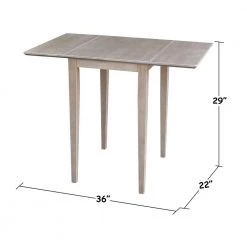 Weathered Taupe Gray Small Drop-Leaf Dining Table by International Concepts -International Concepts Sales weathered gray international concepts kitchen dining tables t09 2236d c3 1000