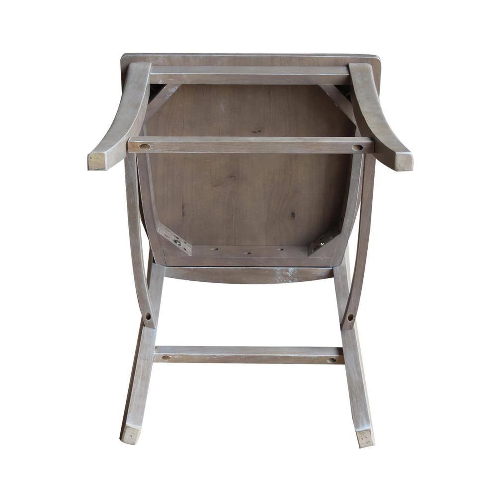Verona 24 in. Weathered Taupe Gray Bar Stool by International Concepts 3 Verona 24 in. Weathered Taupe Gray Bar Stool by International Concepts - Image 3