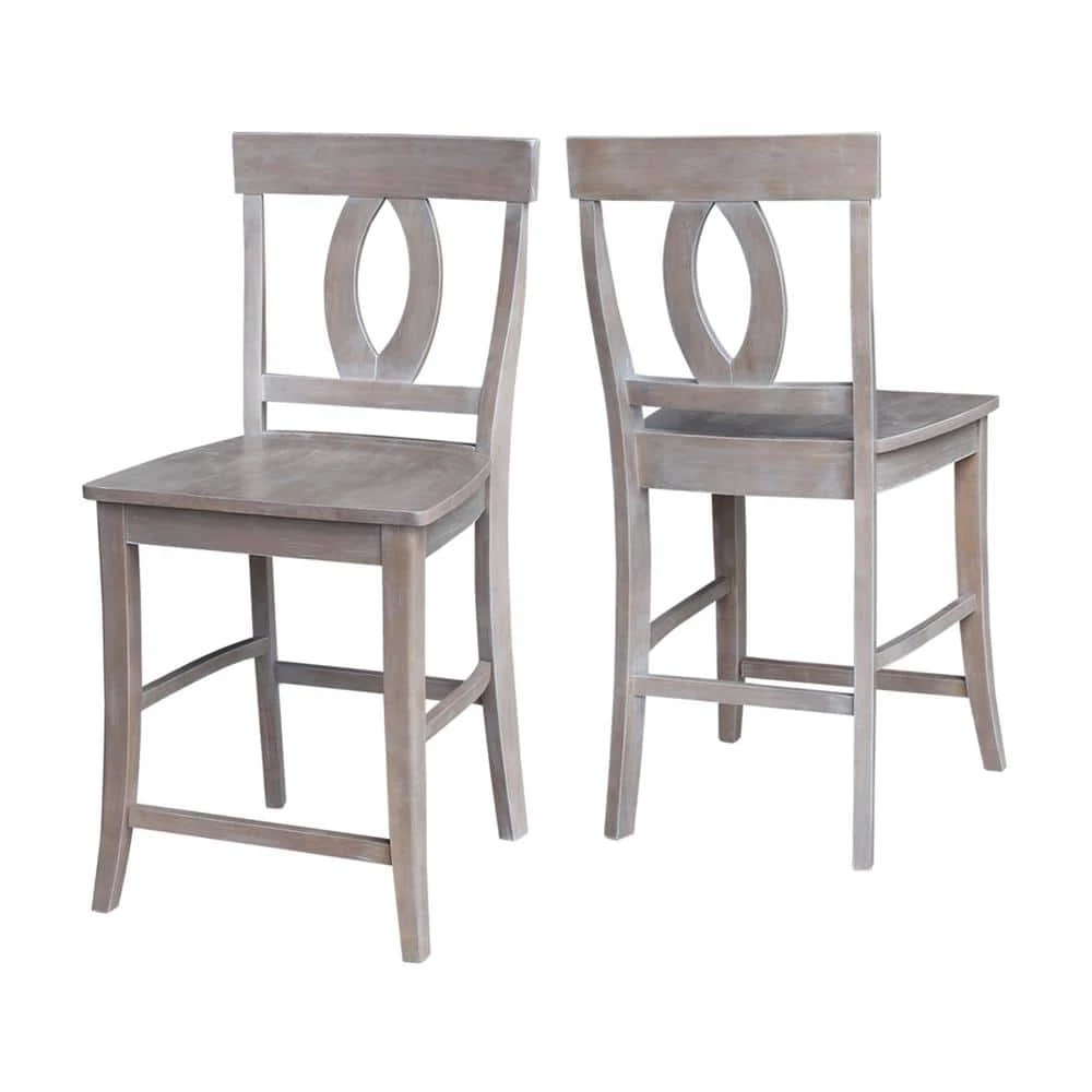 Verona 24 in. Weathered Taupe Gray Bar Stool by International Concepts 5 Verona 24 in. Weathered Taupe Gray Bar Stool by International Concepts - Image 5