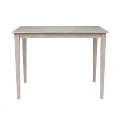 5-Piece Set Weathered Taupe Gray Counter height Table and 4 Alexa Armless Bar Stools by International Concepts -International Concepts Sales weathered taupe gray international concepts dining room sets k09 3048 s6132 4 fa 1000