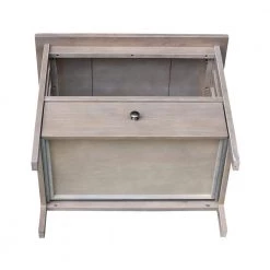 Mission 28 in. Weathered Taupe Gray Wood TV Stand with 1 Drawer Fits TVs Up to 30 in. with Cable Management by International Concepts -International Concepts Sales weathered taupe gray international concepts tv stands tv09 28 1d 1000
