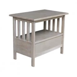 Mission 28 in. Weathered Taupe Gray Wood TV Stand with 1 Drawer Fits TVs Up to 30 in. with Cable Management by International Concepts -International Concepts Sales weathered taupe gray international concepts tv stands tv09 28 66 1000