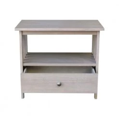 Mission 28 in. Weathered Taupe Gray Wood TV Stand with 1 Drawer Fits TVs Up to 30 in. with Cable Management by International Concepts -International Concepts Sales weathered taupe gray international concepts tv stands tv09 28 76 1000