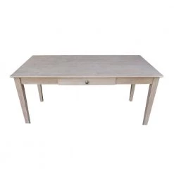 Weathered Taupe Gray 60 in. W Solid Wood Writing Desk and Chair (2-pc set) by International Concepts -International Concepts Sales weathered taupe gray international concepts writing desks k09 of 42 c10 a0 1000