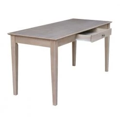 60 in. Rectangular Weathered Taupe Gray 1 Drawer Writing Desk with Solid Wood Material by International Concepts -International Concepts Sales weathered taupe gray international concepts writing desks of09 42 77 1000