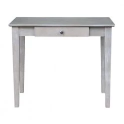 36 in. Weathered Taupe Gray Wide Solid Wood Student Desk by International Concepts