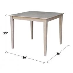 Skylar 5-Piece 36 in. Weathered Taupe Square Solid Wood Dining Set with San Remo Chairs by International Concepts -International Concepts Sales weathered taupe international concepts dining room sets k09 3636 c10 4 40 1000