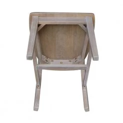 Skylar 5-Piece 36 in. Weathered Taupe Square Solid Wood Dining Set with San Remo Chairs by International Concepts -International Concepts Sales weathered taupe international concepts dining room sets k09 3636 c10 4 66 1000