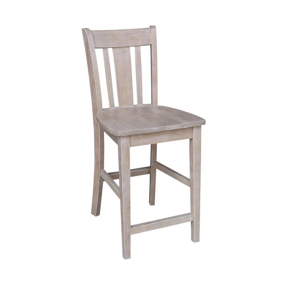 Skylar 3-Piece 36 in. Weathered Taupe Square Solid Wood Dining Set with San Remo Chairs by International Concepts 5 Skylar 3-Piece 36 in. Weathered Taupe Square Solid Wood Dining Set with San Remo Chairs by International Concepts - Image 5