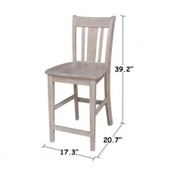 Skylar 3-Piece 36 in. Weathered Taupe Square Solid Wood Dining Set with San Remo Chairs by International Concepts 10 Skylar 3-Piece 36 in. Weathered Taupe Square Solid Wood Dining Set with San Remo Chairs by International Concepts -International Concepts Sales weathered taupe international concepts dining room sets k09 3636 s102 2 a0 1000