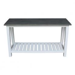 50 in. Rectangle Surrey White and Gray Solid Wood Console Table by International Concepts 12 50 in. Rectangle Surrey White and Gray Solid Wood Console Table by International Concepts -International Concepts Sales white and gray international concepts console tables ot05 16s a0 1000