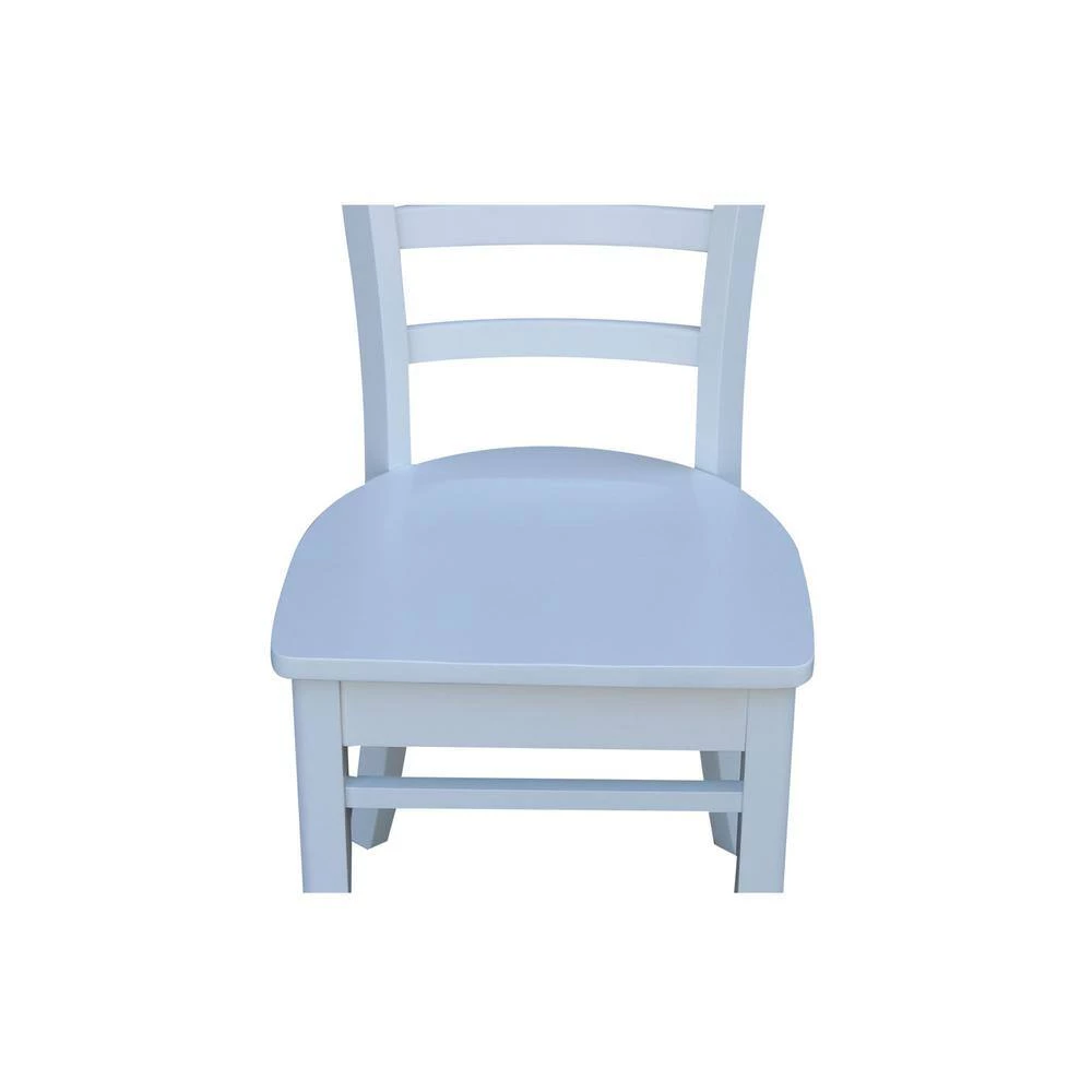 5-Piece 42 in. White and Natural Dual Drop Leaf Table Set with 4-Side chairs by International Concepts 3 5-Piece 42 in. White and Natural Dual Drop Leaf Table Set with 4-Side chairs by International Concepts - Image 3