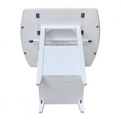 Set of 5 pcs - White/Chalk Dual Drop Leaf Bistro Table Counter Height with Storage 2-Counter Height Stools by International Concepts -International Concepts Sales white chalk antiqued international concepts dining room sets k128 3638 s452 4 1d 1000