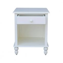 Cottage Beach White 1-Drawer End Table by International Concepts 21 Cottage Beach White 1-Drawer End Table by International Concepts -International Concepts Sales white hand rubbed edges international concepts end side tables ot07 20e 1f 1000