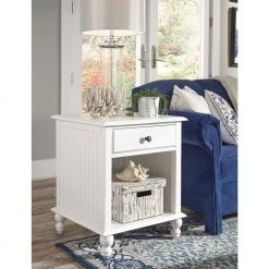 Cottage Beach White 1-Drawer End Table by International Concepts 23 Cottage Beach White 1-Drawer End Table by International Concepts -International Concepts Sales white hand rubbed edges international concepts end side tables ot07 20e 31 1000